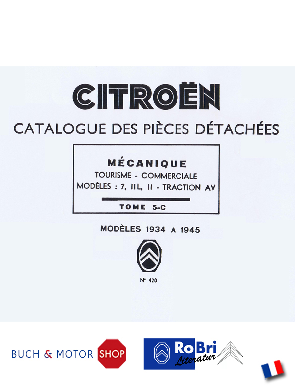 Citroën Traction Avant catálogo de las piezas No 420 Parte 5c